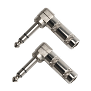 Metallo in lega di zinco nichel bilanciato tipo TRS 1/4 pollici 6.3mm connettore <span class=keywords><strong>Jack</strong></span> Audio per <span class=keywords><strong>cavo</strong></span> microfono - Product Image 1