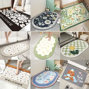 Custom sizeBathroom שטיחים מים סופג אמבטיה שטיחים Diatom בוץ רצפת גומי אמבטיה אמבטיה מחצלת, דיאטומיט אמבטיה מחצלות - Product Image 2