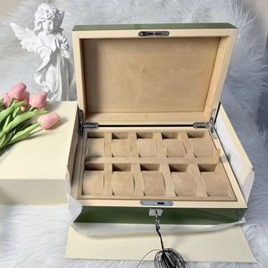 กล่องใส่นาฬิกาไม้ RO X ระดับไฮเอนด์ 10 ช่อง กล่องของขวัญบรรจุภัณฑ์ไม้สุดหรู กล่องจัดระเบียบนาฬิกาสำหรับผู้ชาย - Product Image 1