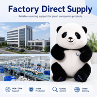 Jouet en peluche parlant IA Panda Momo F-202 alimenté par GPT, 35 cm, noir et marron, compagnon interactif IA pour enfants, respectueux de l'environnement, expédition immédiate
