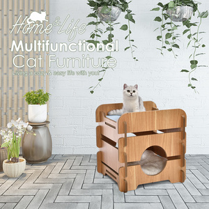 Luxury Anti Sway Dễ Dàng Lắp Ráp Gỗ Rắn Bền Mèo Võng Lớn Mềm Sang Trọng Giường Phân Đồ Nội Thất - Product Image 6