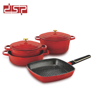 DSP Cookware Set 4 Piece Non Stick Frying <b>Pan</b> Soup <b>Pot</b> Set For Gas Electric Stove Modern Design - Product Image 2