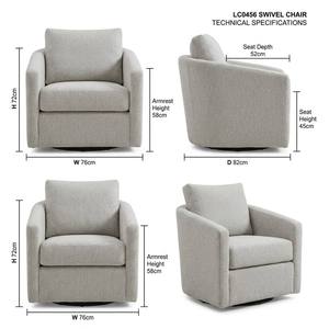 Modern 360° Swivel Upholstered Accent Chair Woven Fabric Leisure <b>Armchair</b> for Living Room Hotel Lobby <b>Single</b> Sofa Lounge Chair - Product Image 5