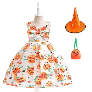 Neues Hexen kostüm Cosplay Mädchen Halloween Kostüm für Kinder Weihnachten Kinder Prinzessin Kleid Winterkleid ung mit Hut