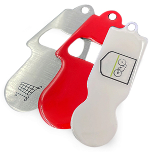 Bán Hot Home khuyến mãi tùy chỉnh vòng chìa khóa Keyring siêu thị Token Keychain mua sắm Xe đẩy đồng xu - Product Image 3