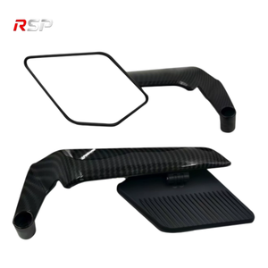 Nouvel ensemble de rétroviseurs pliables à 90 degrés réglables RSP, motif en fibre de carbone, boîtier en ABS, vue large, universel pour <span class=keywords><strong>moto</strong></span> et scooter - Product Image 1