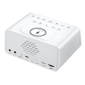 Reloj Despertador Inalámbrico Negro Personalizado con Altavoz Bluetooth, Pantalla LED, Puertos USB Duales y Radio FM para Dormitorio y Hotel - Product Image 4