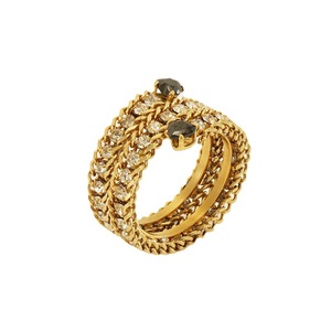 <span class=keywords><strong>2023</strong></span> nouvel acier inoxydable transfrontalier 18K or ensemble zircon <span class=keywords><strong>bague</strong></span> en diamant ins niche design premium sens anneau - Product Image 5