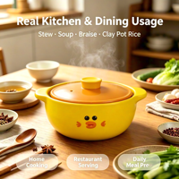 Casserole en céramique minimaliste légère de 4,8 L avec couvercle en céramique, compatible avec les cuisinières à gaz, revêtement antiadhésif de qualité alimentaire, passe au lave-vaisselle et au four