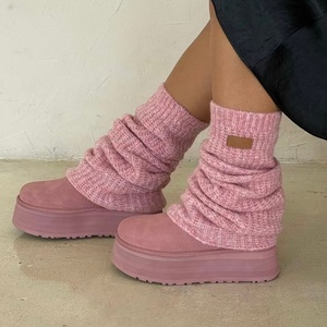 טרנד גבוה 2025 אופנה <span class=keywords><strong>uggs</strong></span> מותג סניקרס יוקרה מגפי שלג מעצבים נוחים וחמים ארוכים גרביים ומגפיים כותנה - Product Image 1