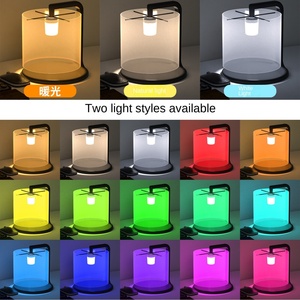Lámpara de Pared LED con Bombilla E26, Carga USB, Control Remoto Táctil, Temporizador, Lámpara de Mesa de Noche, Fuente de Luz de Emergencia, Cuerpo de Plástico, DC E14 - Product Image 4