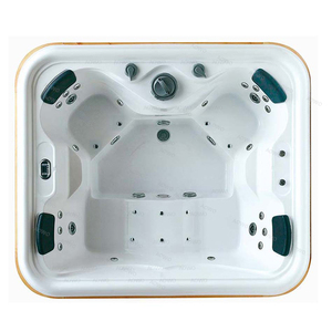 Vente flash <span class=keywords><strong>Jacuzzi</strong></span> <span class=keywords><strong>gonflable</strong></span> d'extérieur pour 4 personnes, spa carré d'extérieur avec 3 sièges et 1 piscine de natation allongée - Product Image 4