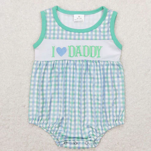 Vêtements décontractés en coton/élasthanne respirant pour enfants (filles et garçons) avec broderie « I Love Daddy » pour la fête des Pères - Vente en gros - Product Image 5