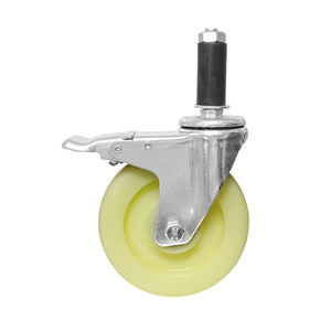Roues universelles à usage intensif 4/5/6 pouces Roues de frein à roulement et rotatives en PVC PuPVC Roues à roulettes pour chariot à main industriel silencieux pour meubles - Product Image 1