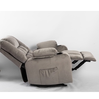 Fauteuil inclinable et chaise de salon réglables avec fonction de levage électrique et revêtement en velours de haute qualité
