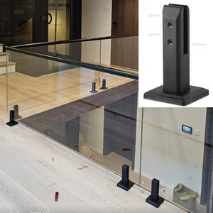 Pièces de rampe d'escalier en acier inoxydable massif 304, modernes, à fixation latérale, avec clip pour verre, durables et sûres, embouts pour escalier - Product Image 1