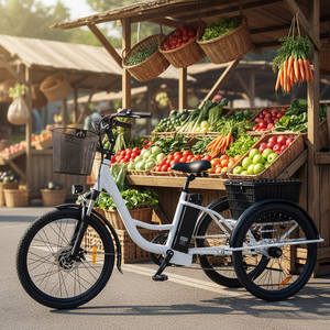 <span class=keywords><strong>Vélo</strong></span> <span class=keywords><strong>cargo</strong></span> électrique 3 roues personnalisable pour adulte, en acier ouvert, 48V 351-500W, haute puissance, longue autonomie, avec capacité de charge pour usage quotidien - Product Image 6