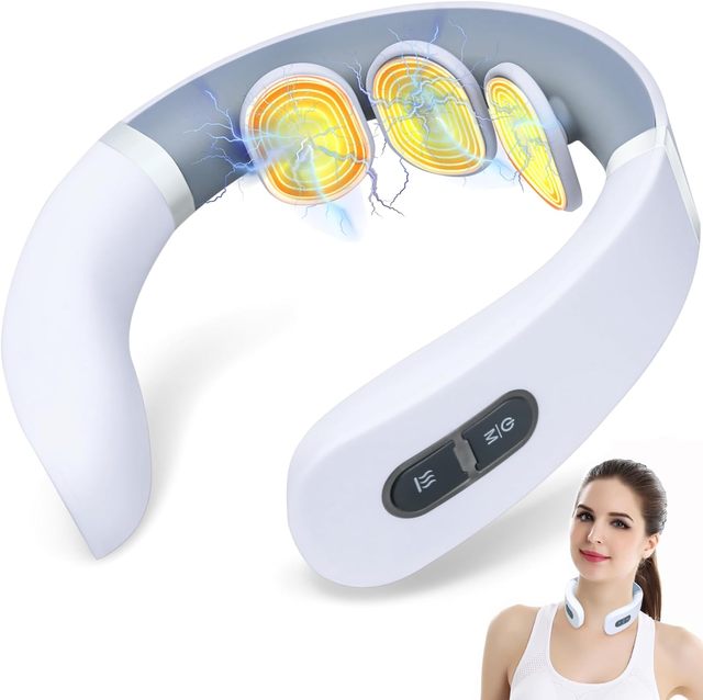 New Neck Massage 4D Electric Smart EMS Heating Function Vibration Pulse Infrared Physiotherapy Neck Pain Massage
