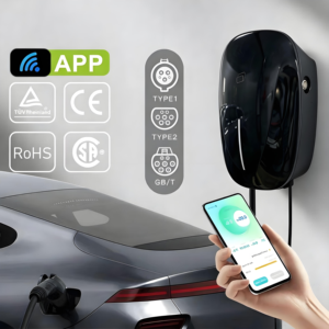 เครื่องชาร์จรถยนต์ไฟฟ้าแบบติดผนังอัจฉริยะ 7KW 32A AC ชนิดที่ 2 ปลั๊ก EU สำหรับใช้ในบ้าน สถานีชาร์จเร็ว สำหรับรถยนต์พลังงานใหม่ - Product Image 6