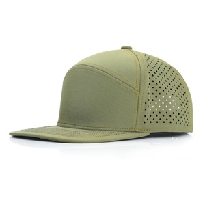 Casquette de baseball ZZB personnalisée en maille perforée au laser, séchage rapide, respirante, imperméable, à bord plat, avec corde de ventilation, image sportive - Product Image 1