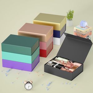 Nouvelle boîte pliante magnétique en papier avec grand logo personnalisé, emballage de luxe, boîte cadeau rigide en carton pliable - Product Image 4