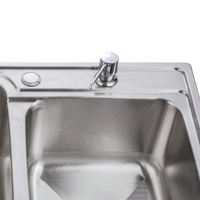 Crépine d'évier de cuisine brossée en acier inoxydable, norme américaine, à simple orifice, anti-colmatage, 3 en 1, pour évier double