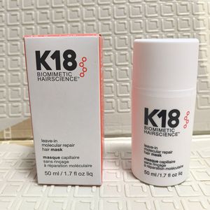 Masque capillaire réparateur moléculaire sans rinçage <span class=keywords><strong>K18</strong></span>, traitement à la kératine pour une conditionnement en profondeur, adoucit et lisse les <span class=keywords><strong>cheveux</strong></span>, soin capillaire sain, 50 ml - Product Image 1