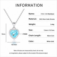 Dan Jewelry Zirkoon hanger ketting voor jubileum 925 sterling zilveren ketting Valentijnscadeau