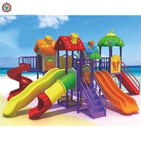 Équipement de parc d'attractions standard GS, toboggan en plastique, aire de jeux extérieure pour enfants