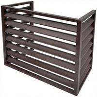 Couverture de climatiseur extérieur en alliage d'aluminium de haute qualité, design à grille, durable, anti-corrosion, en métal