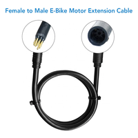 Câble d'extension de moteur de vélo électrique 9 broches, connecteur femelle à mâle, câbles de moteur de vélo électrique pour accessoires de vélo électrique, 1m