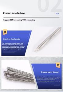 Aanpasbare <span class=keywords><strong>PT1000</strong></span> temperatuurregeling vlees- en voedselsonde pelletoven smoker OEM/ODM vervangende <span class=keywords><strong>RTD</strong></span> 0,15~0,3% nauwkeurigheid voedsel - Product Image 5