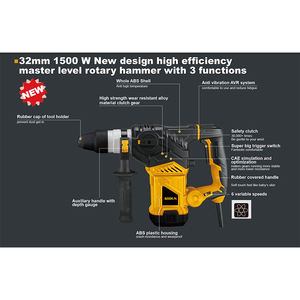 SDSロータリーハンマードリル <span class=keywords><strong>8</strong></span>アンペア コード式ドリル ヘビーデューティーチッピングハンマー 安全クラッチ付き 電動解体ハンマー - Product Image 5