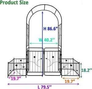 Arches de fleurs en <span class=keywords><strong>fer</strong></span> <span class=keywords><strong>forgé</strong></span> Offre Spéciale Parties Jardin extérieur Pelouse Arrière-cour Cadre en métal durable - Product Image 5