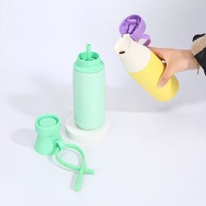 2026 New Design Custom 500ml Cute Student Double Drinking Insulated Vacuum Thermal 316 Stainless <b>Steel</b> Water <b>Bottle</b> - Product Image 2
