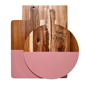 Youlike nouveauté bonne qualité multi-fonction bois d'acacia naturel coupe planche à découper ensemble avec poignée pour cuisine - Product Image 1