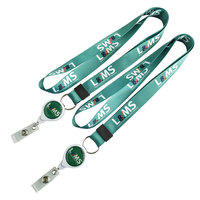 Lanière promotionnelle en polyester imprimée en couleur UV avec crochet pour porte-badge