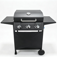 Barbecue à gaz 2 brûleurs à allumage automatique, barbecue de jardin extérieur, barbecue de table sans fumée au charbon de bois pour le camping