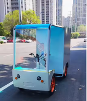 Vélo cargo électrique pour l'extérieur, quadricycle rétro à 4 roues, chariot de rue mobile, camion à vendre