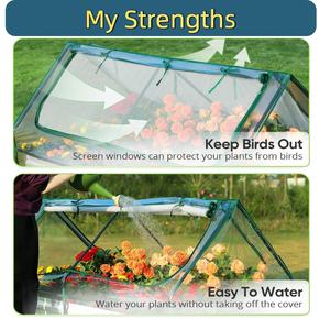 مواد دفيئة صغيرة متينة تصميم مريح سهل التركيب وتخزين أغراض متعددة دفيئة صغيرة محمولة - Product Image 2