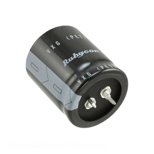 Distributeur agréé 2200 uF 100VXG2200MEFCSN30X40 CAP ALUM 2200UF 20% 100V SNAP TH Condensateur à trou traversant - Product Image 1