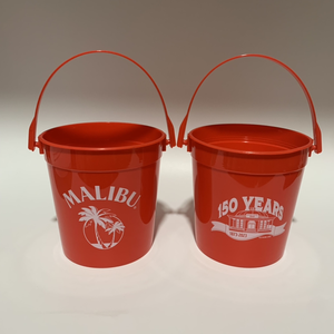multipurpose Take Away 32 oz cheap ice plastic Drink Rum Vodka bucket with handle