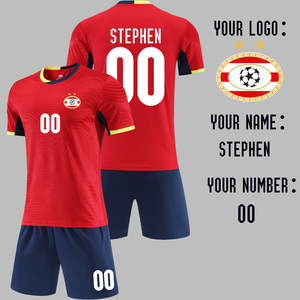 Jg6334 2526 Mannen Ronde Hals Sneldrogend Voetbalshirt Digitale Print Aangepaste Trainingskleding Met Team/Individuele Nummers En Namen - Product Image 3