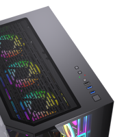 Boîtier PC LOVINGCOOL Grand Écran de Divertissement Tour Complète ATX Cube Vue Panoramique pour Ordinateur de Jeu et Refroidisseur Liquide