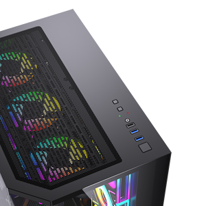Boîtier PC LOVINGCOOL Grand Écran de Divertissement Tour Complète ATX Cube Vue Panoramique <span class=keywords><strong>pour</strong></span> <span class=keywords><strong>Ordinateur</strong></span> de Jeu et <span class=keywords><strong>Refroidisseur</strong></span> Liquide - Product Image 5