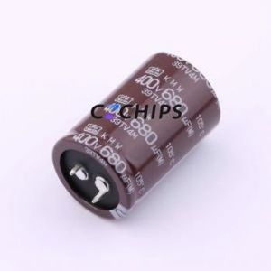 EKMW401VSN681MR45S Snap-in Aluminum Electrolytic Capacitor Through hole Component (THT),D30xL45mm 680uF 20% 400V 10mm - Product Image 1