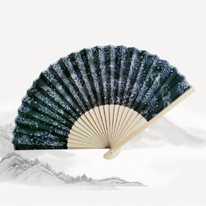 Éventail de danse en bambou fait main pour femme, motif peint, 33 cm – Cadeau d'affaires promotionnel, publicitaire - Product Image 2