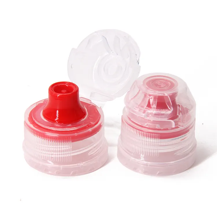 Customized Shape Cap Pull Push 28mm 38mm Yellow Red Sports Cap For Sports Water