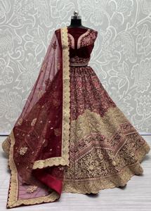 Lehenga Choli เสื้อผ้าอินเดียแบบดั้งเดิมความยาวถึงพื้นดีไซน์ทันสมัย - Product Image 6