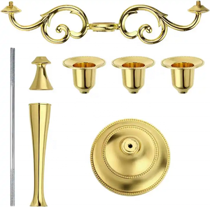 Métal Or Bronze <span class=keywords><strong>Noir</strong></span> Argent Européen Élégant <span class=keywords><strong>Bougeoir</strong></span> candélabre décoration de mariage Candélabre <span class=keywords><strong>Chandelier</strong></span> - Product Image 4